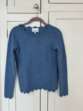 Belle France Scallop Cashmere Sweater Size Small